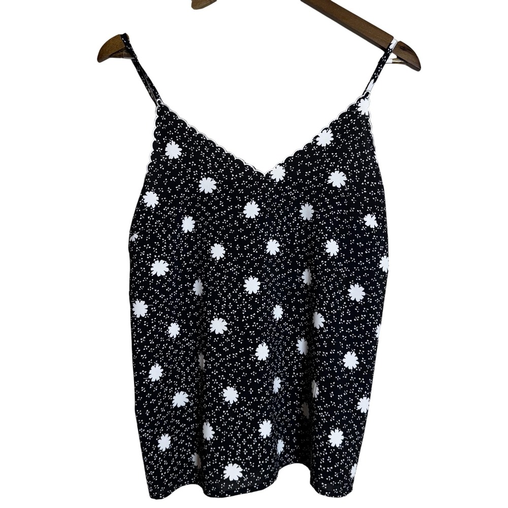 Entro Tank Top Womens Small Floral Cami Spaghetti Strap Blouse Summer Lightweigh